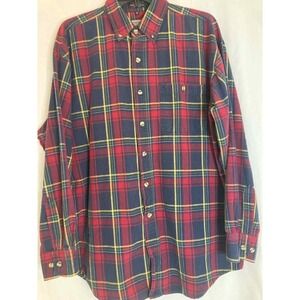 Canyon Guide Outfitters Mens Large Flannel‎ Plaid Button Up Shirt